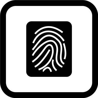 Parmak izi Simgesi Moda Biçiminde İzole Arkaplan 