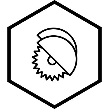 Dairesel Testere Simgesi Moda Tarzı İzole Arkaplanda