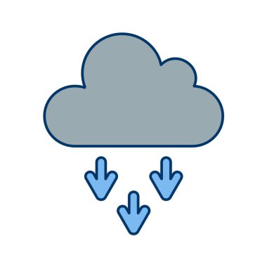 bulut simgesi, vektör illüstrasyonu