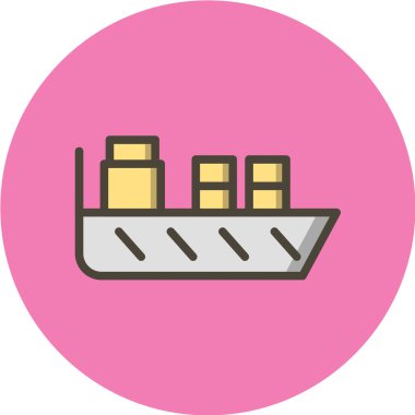 Kargo gemisi vektör simgesi