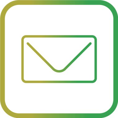 Beyaz arkaplanda zarf simgesi