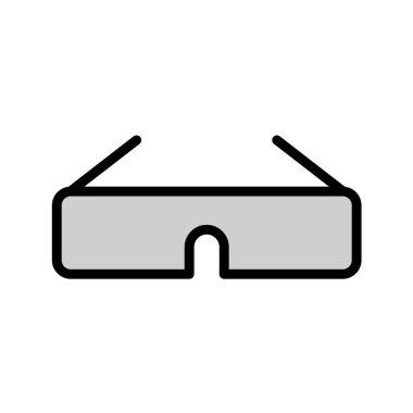 Moda Biçimli 3d Gözlük Simgesi İzole Arkaplan