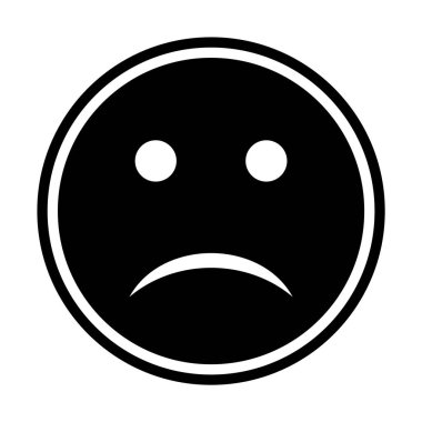 Moda Biçimli Üzgün Emoji Simgesi İzole Arkaplan