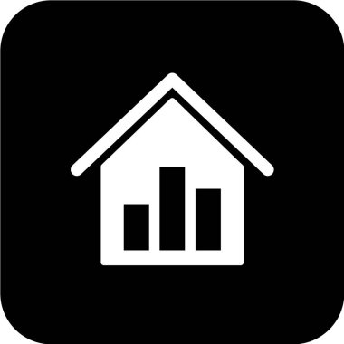 ev ikonu, vektör illüstrasyonu. düz tasarım biçimi