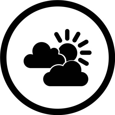 Hava durumu ikonu, vektör çizimi. düz tasarım biçimi