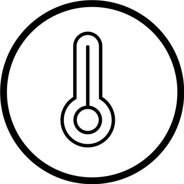 termometre simgesi vektör illüstrasyonu