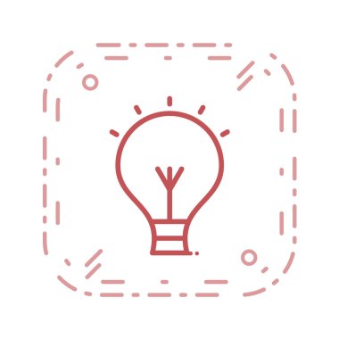 Ampul simgesi. vektör illüstrasyonu