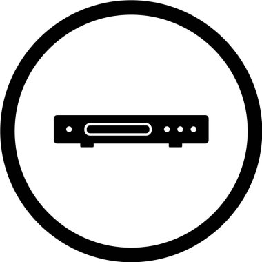 dvd oynatıcı vektör illüstrasyonu, basit simge