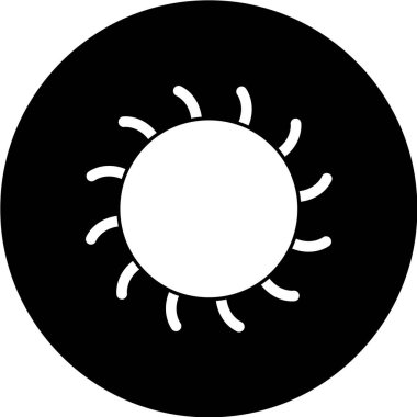 güneş web simgesi vektör illüstrasyonu 