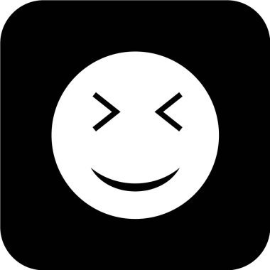 Gülümseme simgesi, vektör illüstrasyonu