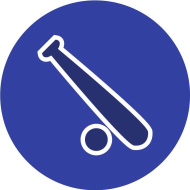 Mavi ve beyaz bir ikonun vektör illüstrasyonu