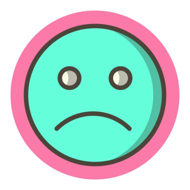 Üzücü Duygu Simgesi Moda Tarzı İzole Arkaplan