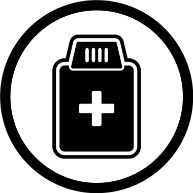 Hastane haçı, tıbbi ikon, vektör illüstrasyonu