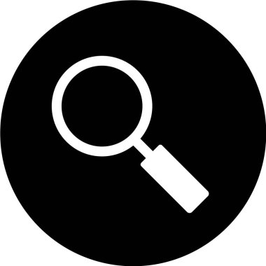 Büyütme cam simgesi, vektör illüstrasyonu