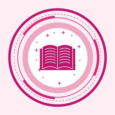 Moda Biçimli Ayrı Arkaplanda Kitap Simgesi Aç      