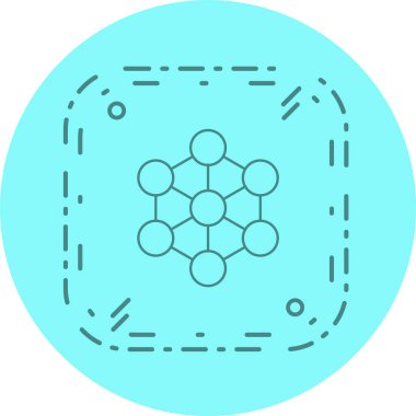 Moda biçimi izole edilmiş arkaplanda molekül simgesi      