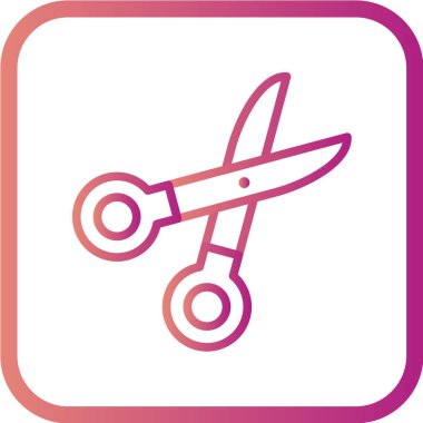 makas web simgesi vektör illüstrasyonu 