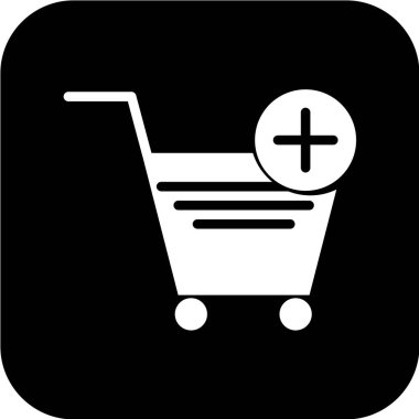 Alışveriş arabası simgesi, vektör illüstrasyonu