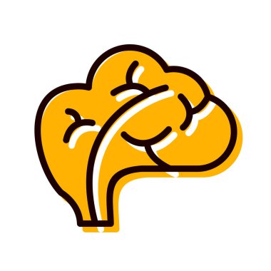 Moda Biçimli Beyin Simgesi İzole Arkaplan