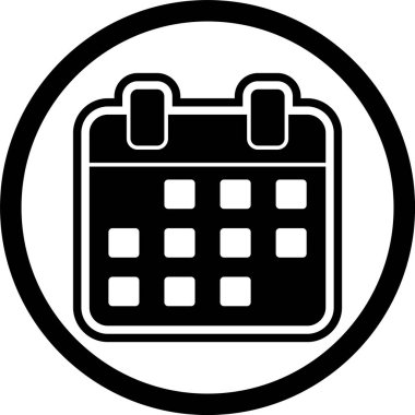 Moda biçimi izole edilmiş arkaplanda takvim simgesi