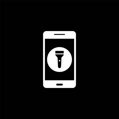 Moda Biçimli Flash Işık Mobil Uygulama Simgesi İzole Arkaplan