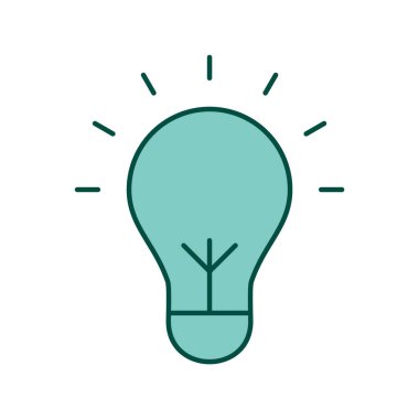  Moda Biçimli Ampul Simgesi İzole Arkaplan      