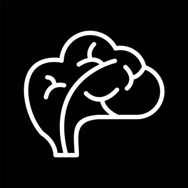 Moda Biçimli Beyin Simgesi İzole Arkaplan