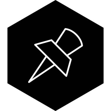 Moda Biçimli Pin Simgesi İzole Arkaplan 