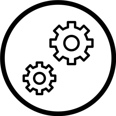 dişli düz vektör simgesi