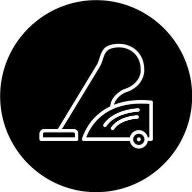 Elektrik süpürgesi ikon vektör illüstrasyonu