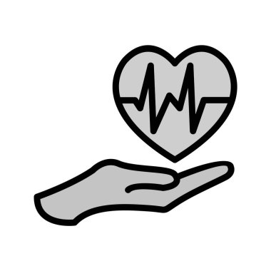 Moda Biçimli Ayrı Arkaplanda Sağlık Simgesi Simgesi     