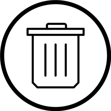 Çöp kutusu vektör simgesi