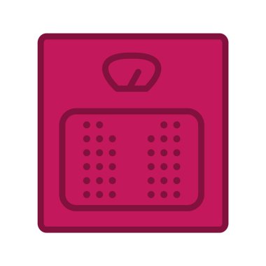 Moda Biçimli Ayrı Arkaplanda Ağırlık Makinesi Simgesi