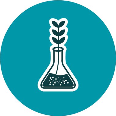 Laboratuvar simgesinin vektör illüstrasyonu