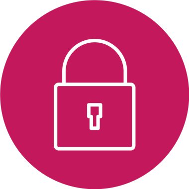 asma kilit ikon vektör çizimi