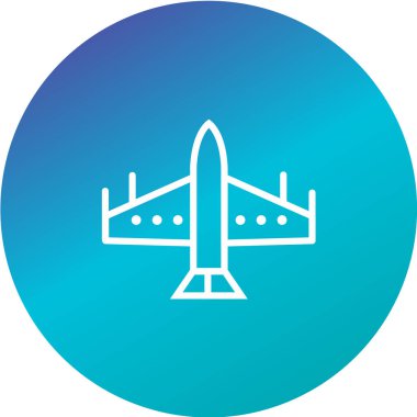 düzlem, uçak simgesi, vektör illüstrasyonu