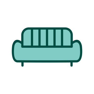 Moda Biçimli Kanepe Simgesi İzole Arkaplanı