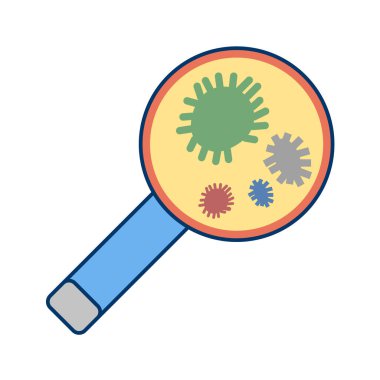 Büyütme cam simgesi vektör illüstrasyonu