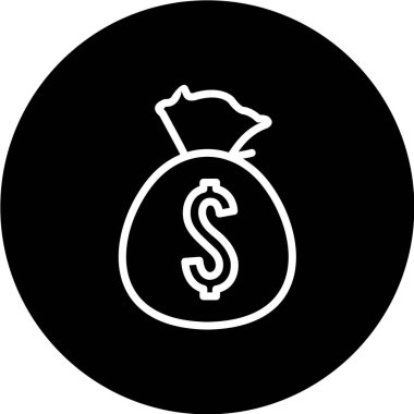 para çantası simgesi, vektör illüstrasyonu