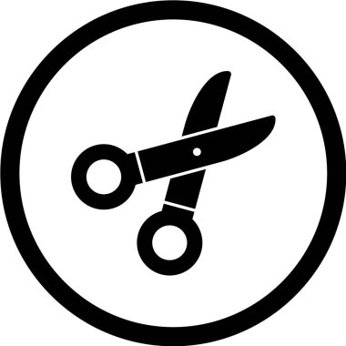 makas web simgesi vektör illüstrasyonu 