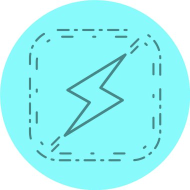 Mavi ve beyaz çizgi sanat simgesinin vektör çizimi