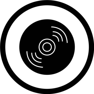 Vinil plağın vektör illüstrasyonu