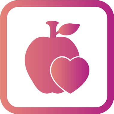 elma simgesi tasarımı, vektör illüstrasyon eps10 grafiği