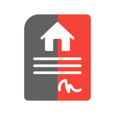 Ev Sözleşmesi Simgesi Moda Biçimli Ayrı Arkaplan