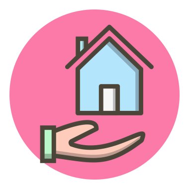 Moda Biçimli İpotek Simgesi İzole Arkaplan