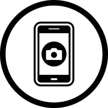 Kamera Mobil Uygulama Simgesi Moda Biçimli İzole Arkaplan