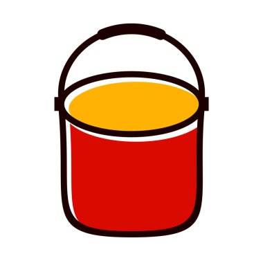 Moda Biçiminde Pail Simgesi İzole Arkaplan