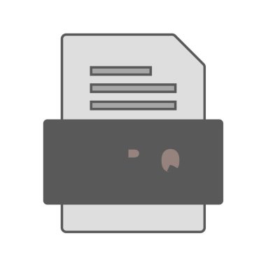 dosya biçimi simgesi, vektör illüstrasyonu