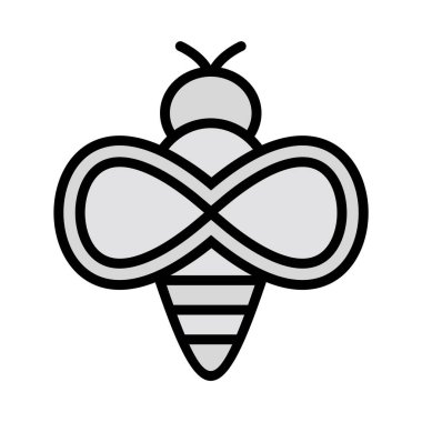 Moda Biçimli Arı Simgesi İzole Arkaplan