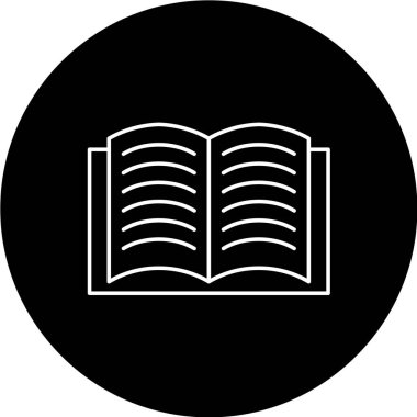 Açık kitabın vektör simgesi